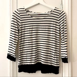 Anthropologie Hive and Honey black stripe top, XS